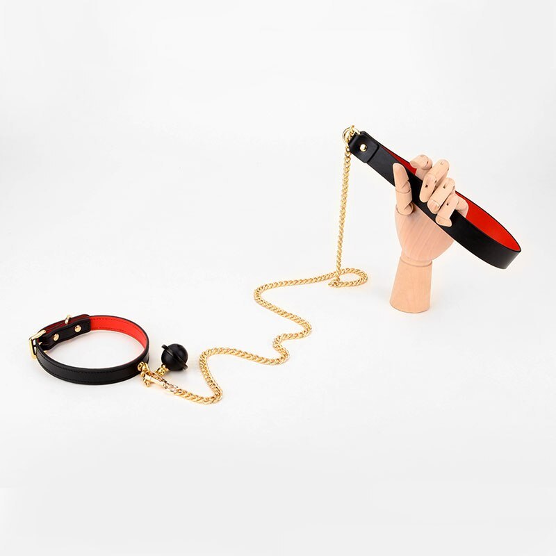 Women Accessories Set Genuine Leather Sexy Choker