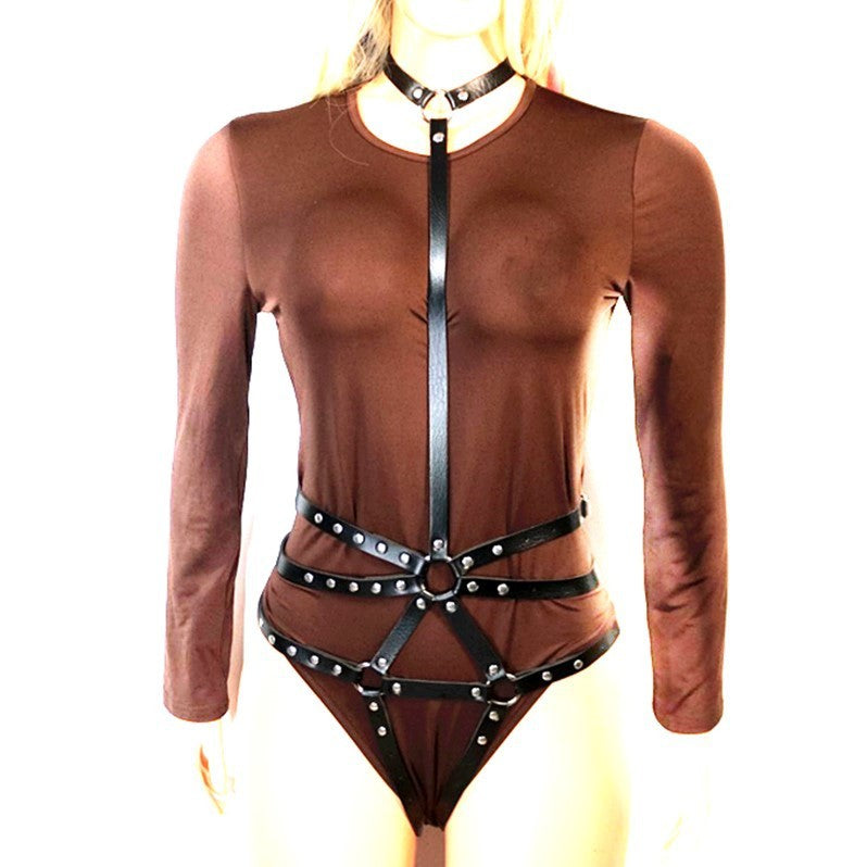 Punk Bound Versatile Collar Leg Loop Waist Belt