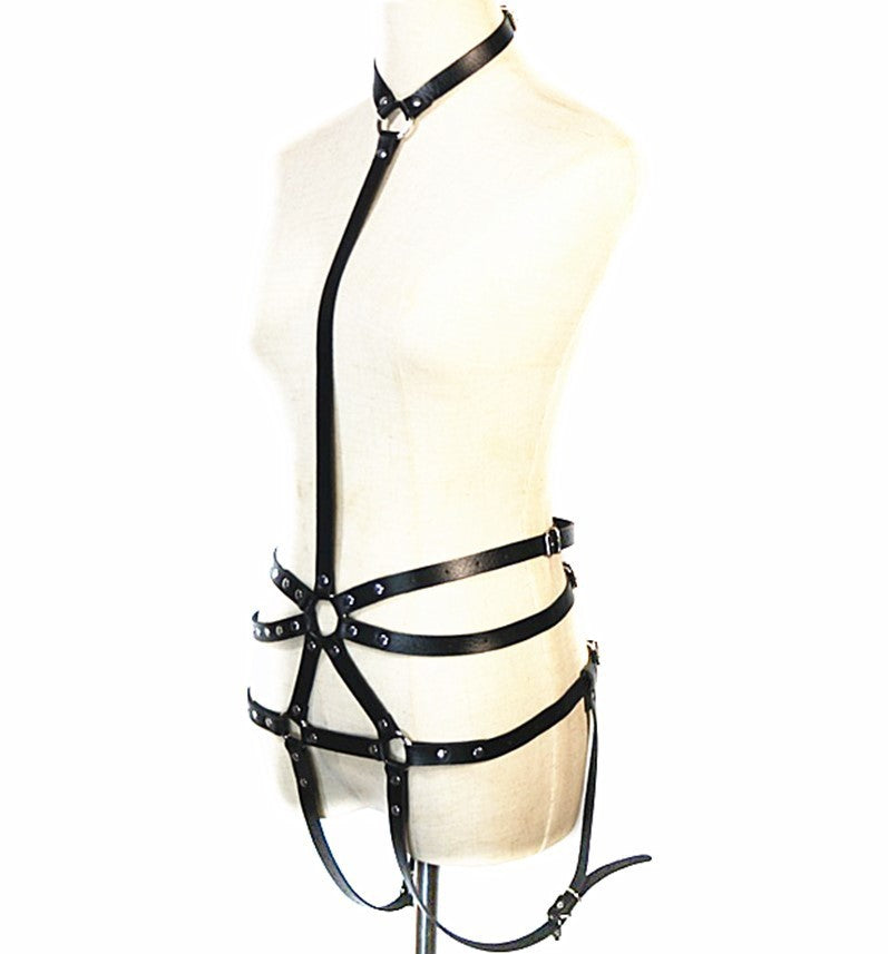 Punk Bound Versatile Collar Leg Loop Waist Belt