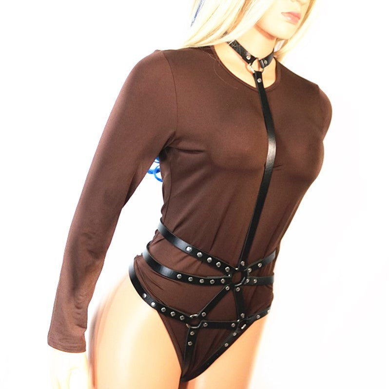 Punk Bound Versatile Collar Leg Loop Waist Belt