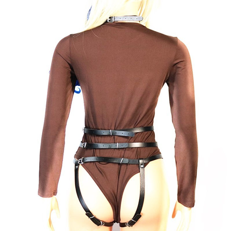 Punk Bound Versatile Collar Leg Loop Waist Belt